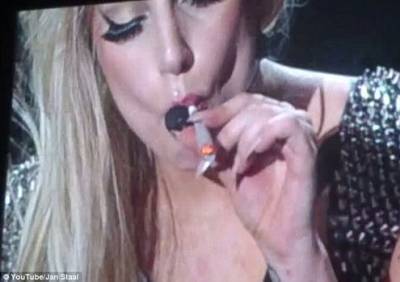 Lady Gaga Smokes Joint On Stage