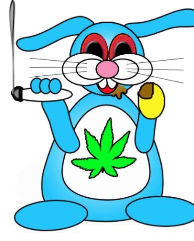 Easter Bunny Smoking Pot